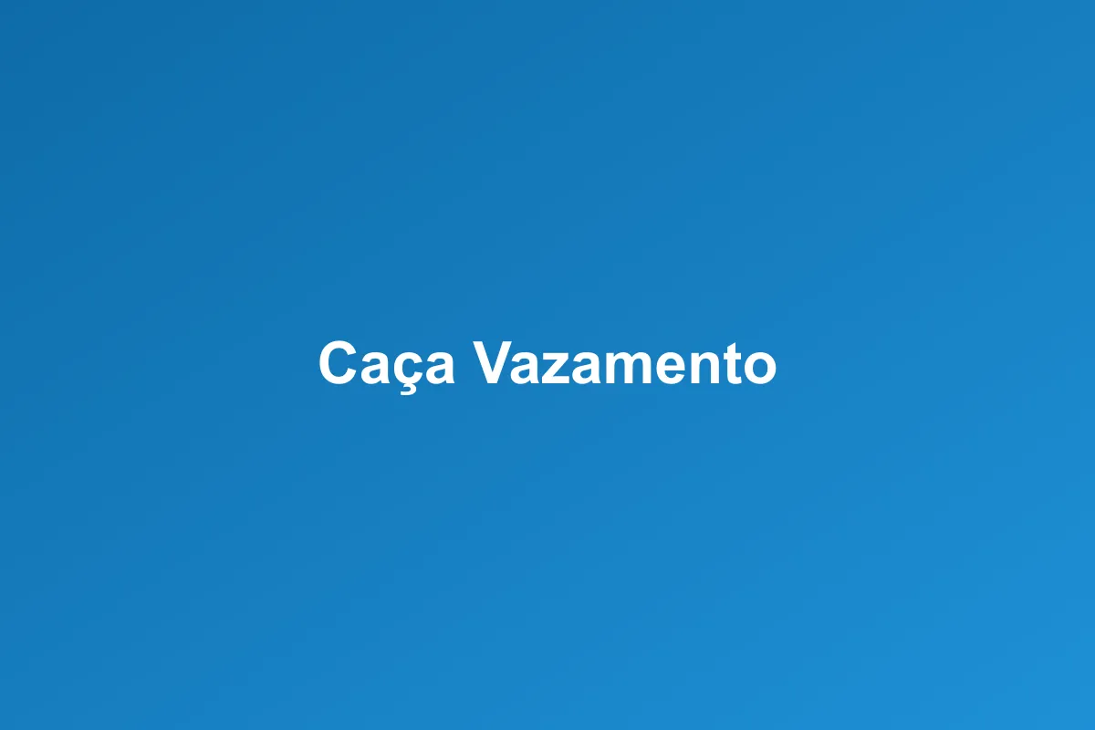 Caça vazamento em Francisco Morato