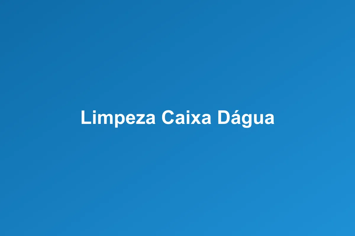 Limpeza de caixa d'água em Francisco Morato